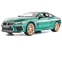 Scale Exclusive Alloy Metal Pull Back Die-cast Car Model with Sound Light Mini Auto Toy for Kids Metal Model Toy Car with Sound and Light (1:24 Scale B-M-W MH8 800-GREEN)