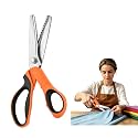 Scalloped Pinking Shears for Fabric, Zig Zag Scissors, Scalloped Orange