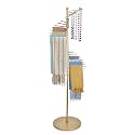 Scarf Rack Freestanding Metal Scarf Display Stand Spiral Hijab Organizer