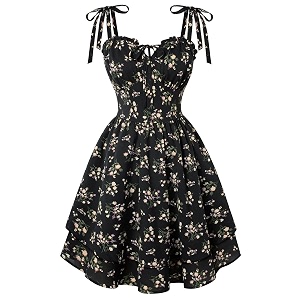 Scarlet Darkness Floral Mini Dress for Women