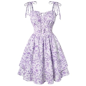 Scarlet Darkness Floral Mini Dress for Women