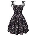 Scarlet Darkness Floral Mini Dress for Women