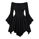 Scarlet Darkness Renaissance Costume Women Pirate Off Shoulder Corset Dress