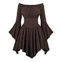 Scarlet Darkness Renaissance Costume Women Pirate Off Shoulder Corset Dress