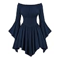 Scarlet Darkness Renaissance Costume Women Pirate Off Shoulder Corset Dress