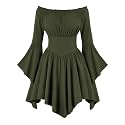 Scarlet Darkness Renaissance Costume Women Pirate Off Shoulder Corset Dress