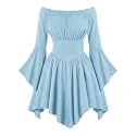 Scarlet Darkness Renaissance Costume Women Pirate Off Shoulder Corset Dress