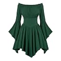 Scarlet Darkness Renaissance Costume Women Pirate Off Shoulder Corset Dress