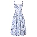 Scarlet Darkness Women 2026 Floral Corset Dress Summer Milkmaid Sundress