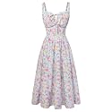 Scarlet Darkness Women 2026 Floral Corset Dress Summer Milkmaid Sundress