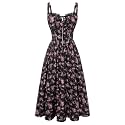 Scarlet Darkness Women 2026 Floral Corset Dress Summer Milkmaid Sundress
