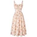 Scarlet Darkness Women 2026 Floral Corset Dress Summer Milkmaid Sundress