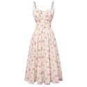 Scarlet Darkness Women 2026 Floral Corset Dress Summer Milkmaid Sundress