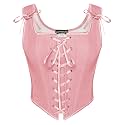 Scarlet Darkness Women's Renaissance Corset Tops Lace Up Overbust Bustier