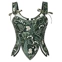 Scarlet Darkness Women's Renaissance Corset Tops Floral Boned Bodice