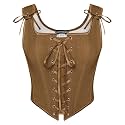 Scarlet Darkness Women's Renaissance Corset Tops Lace Up Overbust Bustier