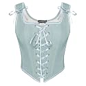 Scarlet Darkness Women's Renaissance Corset Tops Lace Up Overbust Bustier