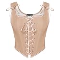 Scarlet Darkness Women's Renaissance Corset Tops Lace Up Overbust Bustier