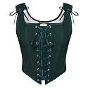 Scarlet Darkness Women's Renaissance Corset Tops Lace Up Overbust Bustier