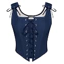 Scarlet Darkness Women's Renaissance Corset Tops Lace Up Overbust Bustier