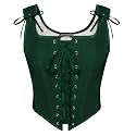 Scarlet Darkness Women's Renaissance Corset Tops Lace Up Overbust Bustier
