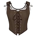 Scarlet Darkness Women's Renaissance Corset Tops Lace Up Overbust Bustier