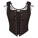 Scarlet Darkness Women's Renaissance Corset Tops Lace Up Overbust Bustier