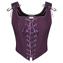 Scarlet Darkness Women's Renaissance Corset Tops Lace Up Overbust Bustier