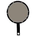 Professional Round 1 Sided Large Hand Mirror, Vanity Mirror for Makeup, Salon Barber Hairdressing Big Mirror with Plastic Handle