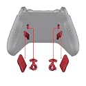 Scarlet Red Soft Touch Grip Replacement Redesigned Back Buttons HK3 HK4 Trigger Lock K1 K2 Paddles for eXtremeRate Xbox One S X Controller Lofty Remap &amp; Trigger Stop Kit