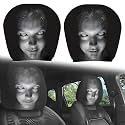 Scary Ghost Face Car Headrest Covers Breathable Polyester 2pcs