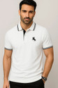 SCATCHITE Solid Men Polo Neck White T-Shirt
