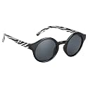 Dolls n Dudes Collection Unisex Kids Round Shaped Plastic Frame &amp; Lens Polarized Free Size Sunglasses With Case