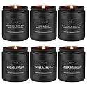 Scented Candles Set | Gifts for Men - 6Pack Candle Set - Masculine Candle, Soy Candles for Home Scented, Aromatherapy Gift - Fragrance of Smoke Vanilla/Leather/Mahogany/Tobacco/Oak/Amber Patchouli