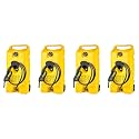 Scepter Flo N' Go Duramax Wheeled Container, Yellow, 14 Gallon, 4-Pack