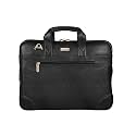 SCHARF Leather 38.1 cms Black Messenger Bag (AMB72B)