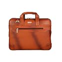 SCHARF Leather 38.1 cms Tan Messenger Bag (AMB05G)