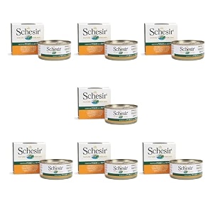 schesir 51 chicken fillet with aloe in jelly canned wet dog food - 150g each - pack of 7