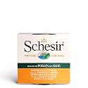 Schesir Canned Wet Dog Food | 54% Chicken Fillet with Aloe in Jelly | 150 g | Nutritious and Tasty Wet Food for Dogs Chicken Formula | Supports Digestive Health for Adult Dogs