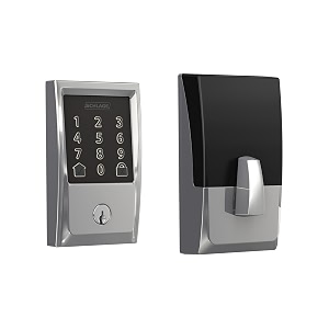 schlage be489wb cen 625 encode deadbolt lock lock only bright chrome