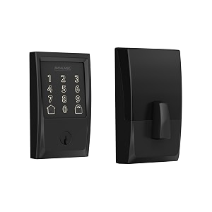 schlage encode smart wifi deadbolt with century trim in matte black be489wb cen 622