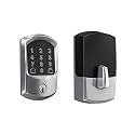 Schlage Encode Smart WiFi Deadbolt Lock for Front Door - Keyless Entry with App or Touchscreen - Compatible with Alexa, Hey Google, &amp; Airbnb - Create Codes for Guests - Bright Chrome Silver
