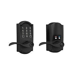 schlage encode smart wifi lock lever handle century trim matte black