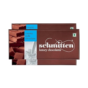 schmitten luxury creamy milk chocolate box combo - 3 x 70gram bars 210gram  premium gift pack for family and special occasions  made with rich cocoa butter