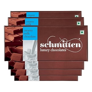 schmitten luxury creamy milk chocolate box combo - 6 x 70gram bars 420gram  premium gift pack for family and special occasions  made with rich cocoa butter