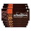 Schmitten Luxury Dark Chocolate Box, Flavor- Almond And A Twist Of Orange Combo - 6 x 70 grams Bars (420 grams) | Premium Gift Pack for Family and Special Occasions | Made with Rich Cocoa Butter