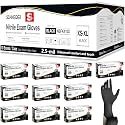 Schneider Black Nitrile Gloves, Gloves Disposable Latex Free, Powder Free