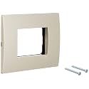 Schneider Electric Opale-3 Module Universal Grid & Cover Plate, Champagne Gold (Pack of 2)