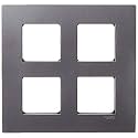 Schneider Electric Opale-8 Module Grid and Cover Plate - Square, Black Graphite (Pack of 1)
