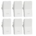 Schneider Electric Unica Pure-16AX 1 Way Switch With Indicator, White (Pack of 6)